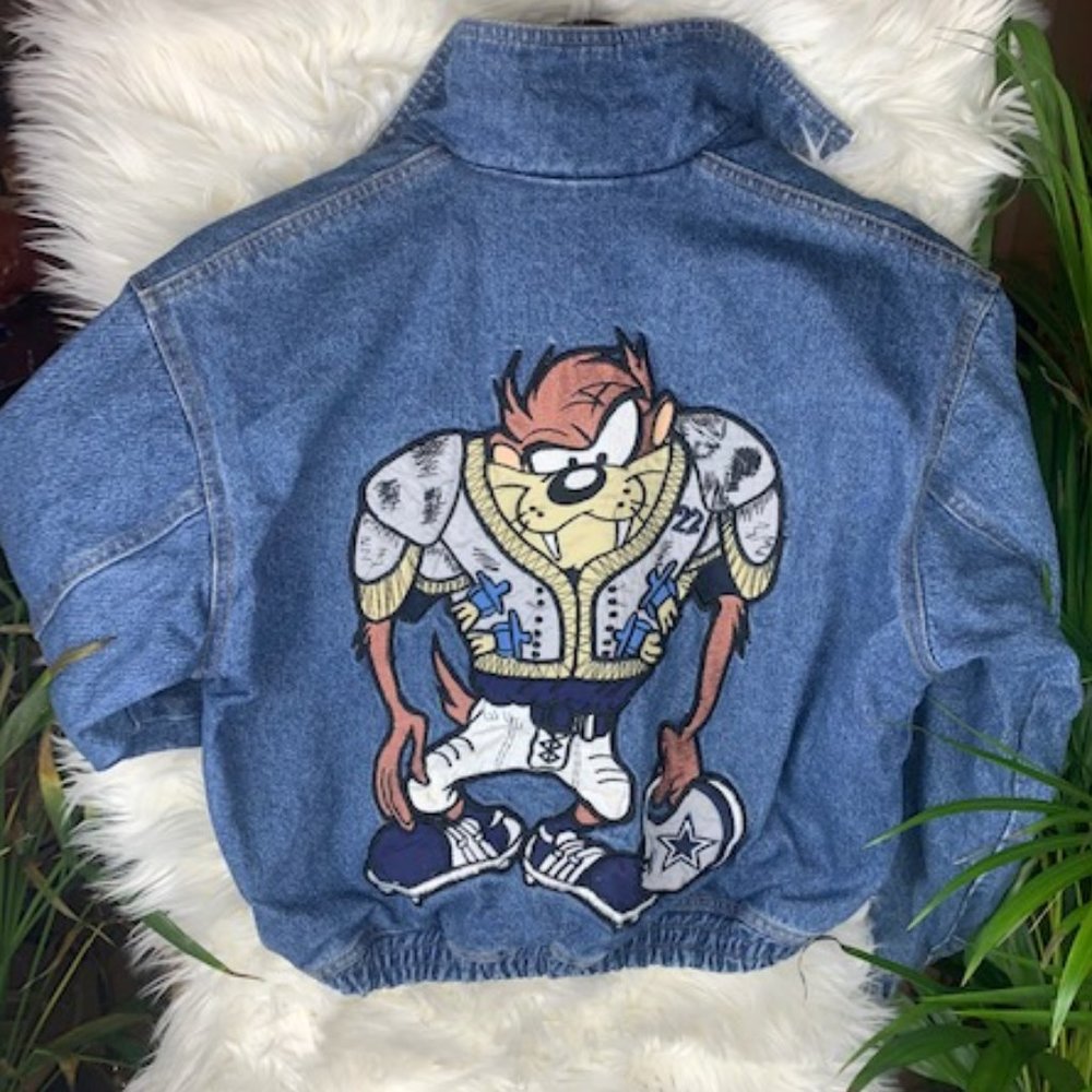 Vintage • Dallas Cowboys+Taz Jean Jacket • 10/12 - Picture 12 of 15